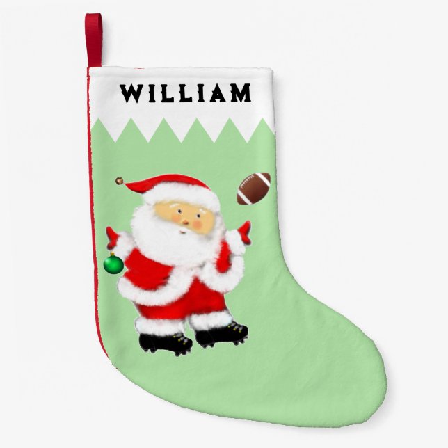 Fotboll jul souvenir liten julstrumpa (Framsidan)