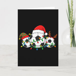 Fotboll Jul Spelare Tomte Hatt Xmas Sport Män K Kort