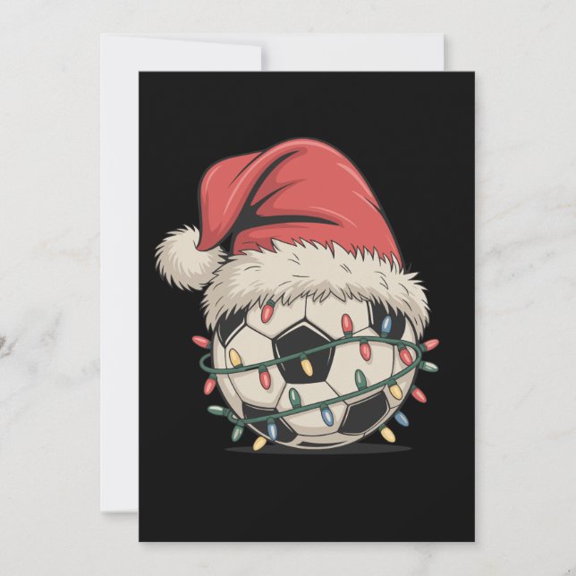 Fotboll Jul Tomte Hatt Jul Sport Julkort (Framsida)