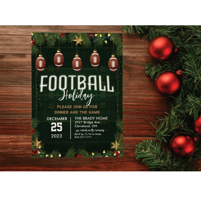 Fotboll Julfest Middagsinbjudan Inbjudningar (Skapare uppladdad)
