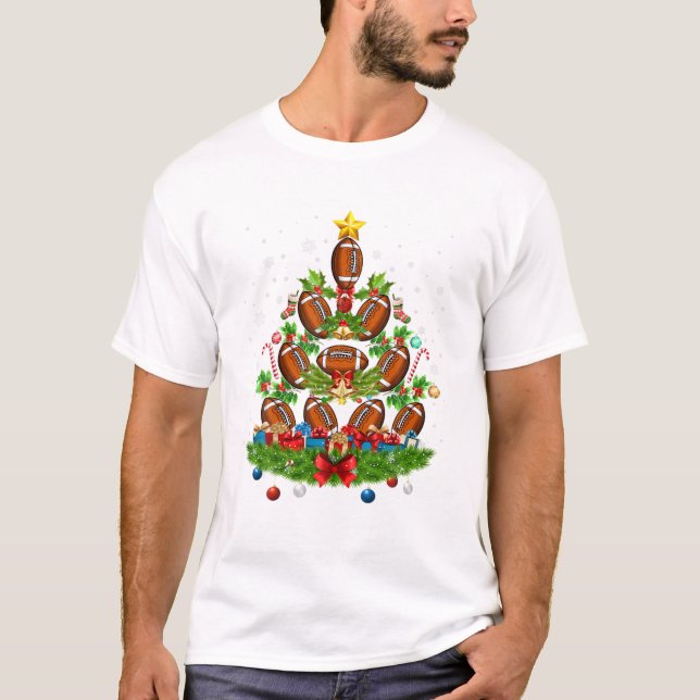Fotboll julgran dekoration t shirt (Framsida)