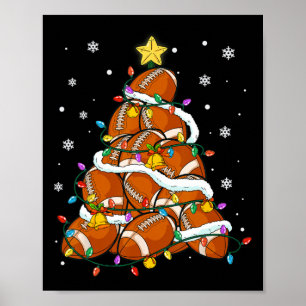 Fotboll Julgran Ljus Santa Julafton Sport i Poster