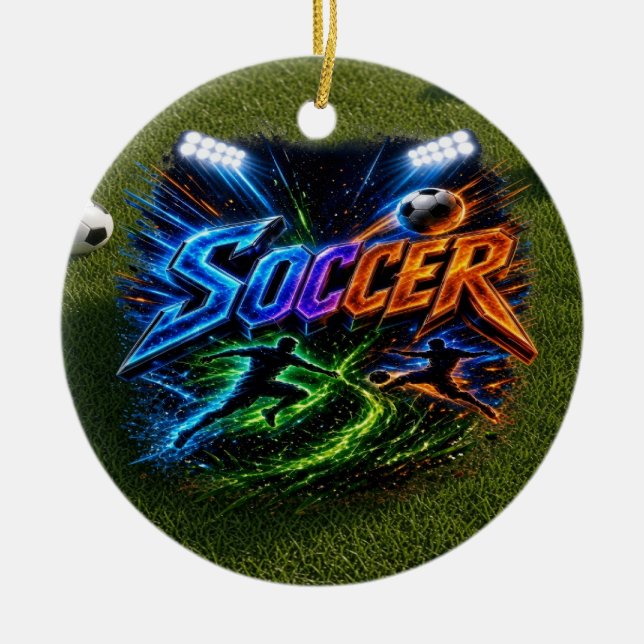 Fotboll Julgransprydnad Keramik (Framsidan)