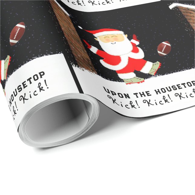 Fotboll julklappsinslagningspapper presentpapper (Rullad Hörn)