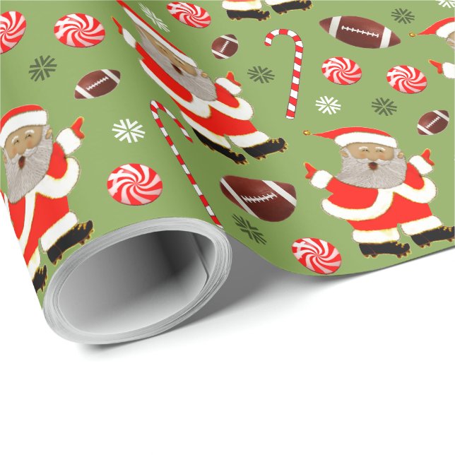 Fotboll julklappsinslagningspapper presentpapper (Rullad Hörn)