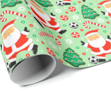 Fotboll julklappsinslagningspapper