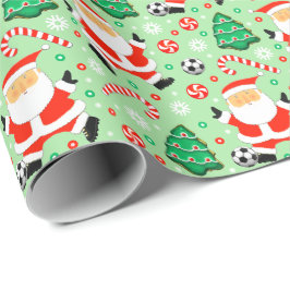 Fotboll julklappsinslagningspapper presentpapper