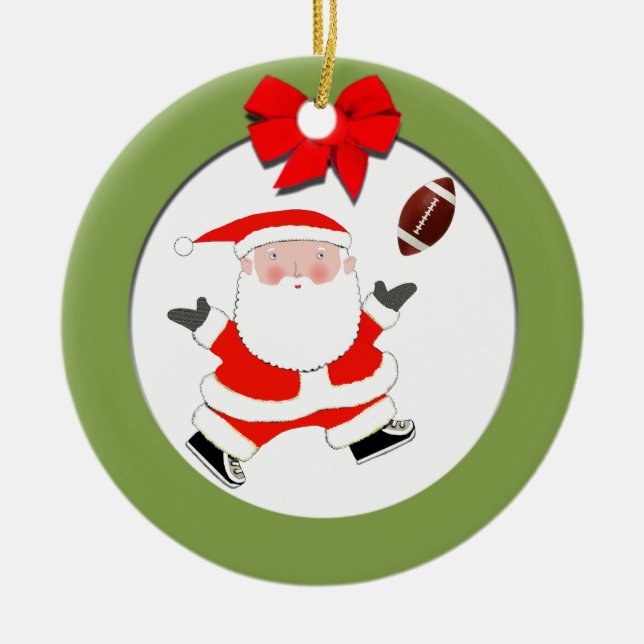 Fotboll Julpresent Julgransprydnad Keramik (Framsidan)