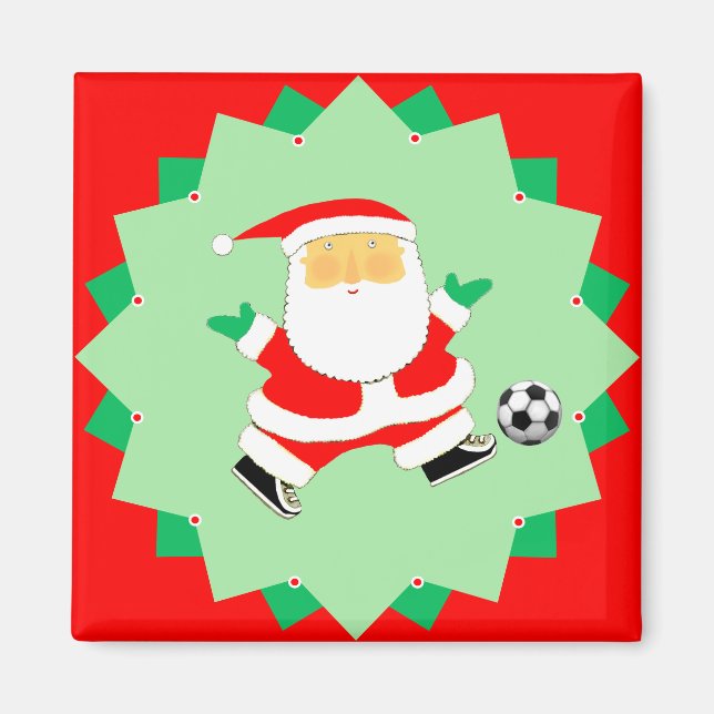Fotboll Julpresent Strumpbytare Magnet (Framsidan)