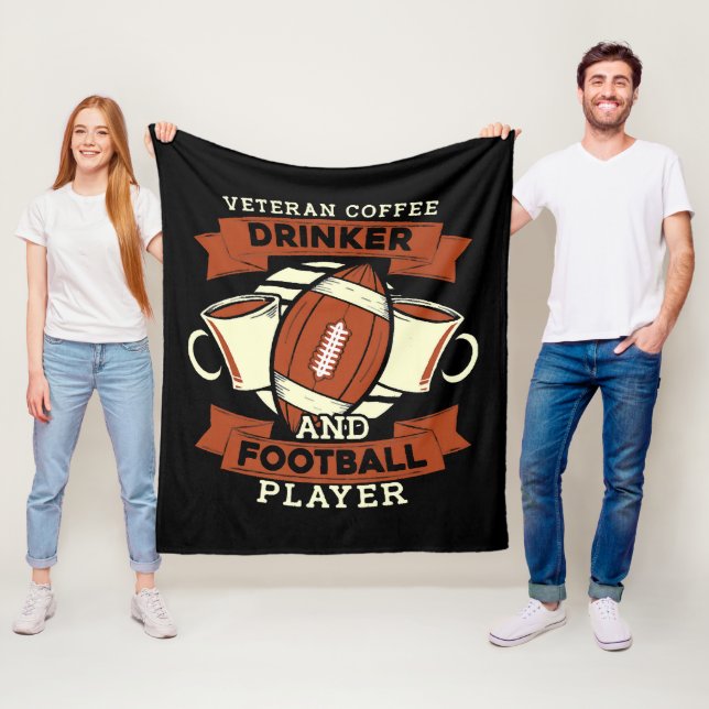 Fotboll kaffe fleecefilt (På plats)