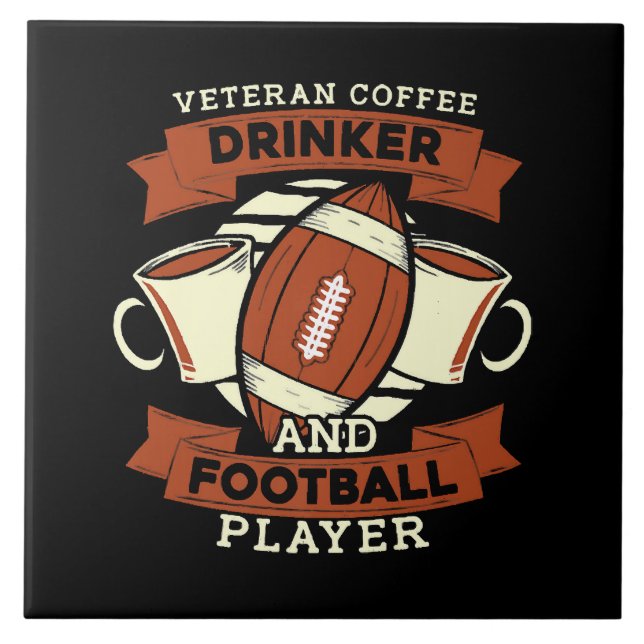 Fotboll kaffe kakelplatta (Framsidan)