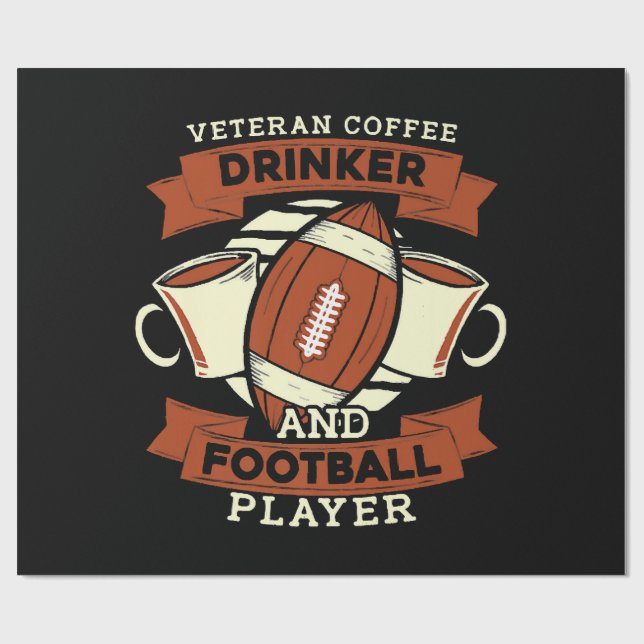 Fotboll kaffe presentpapper (Platt)