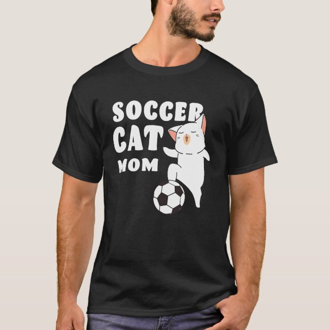 Fotboll Katt Mor  Katt Fotboll T Shirt (Framsida)