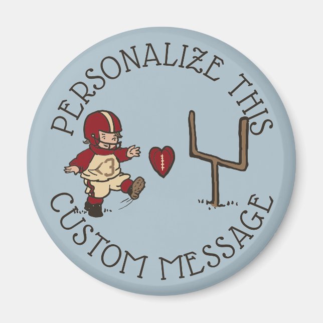 Fotboll Kick Heart Magnet (Framsidan)