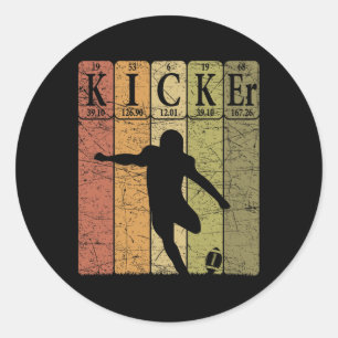 Fotboll - Kicker Periodic Bord Inslag P Runt Klistermärke
