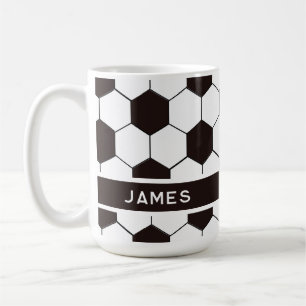 Fotboll Kids Fotboll Fotboll mönster Fotbollsår Kaffemugg