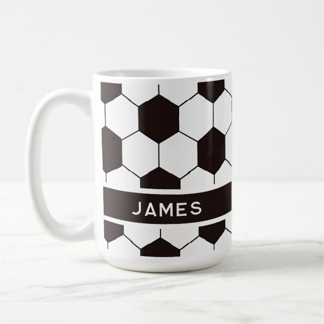 Fotboll Kids Fotboll Fotboll mönster Fotbollsår Kaffemugg (Vänster)