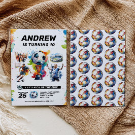 Fotboll - Kids Party Inbjudningar