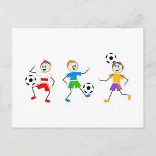 Fotboll Kids Vykort