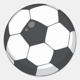 Fotboll klassisk rund dekal runt klistermärke
