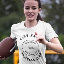 Fotboll Klubb Namn Logotyp T Shirt