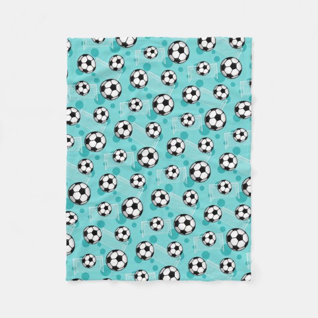 Fotboll klumpa ihop sig och filten för fleecefilt (Framsidan)