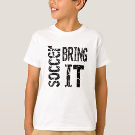Fotboll kommer med det unisex- ungar tee shirt