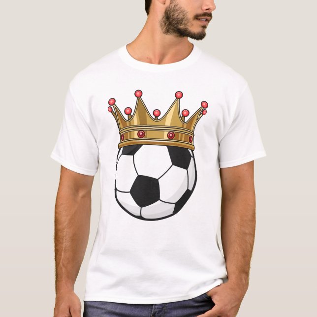 Fotboll Krona Kung T Shirt (Framsida)