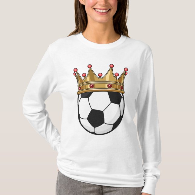 Fotboll Krona Kung T Shirt (Framsida)