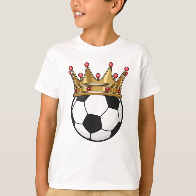 Fotboll Krona Kung T Shirt (Framsida)