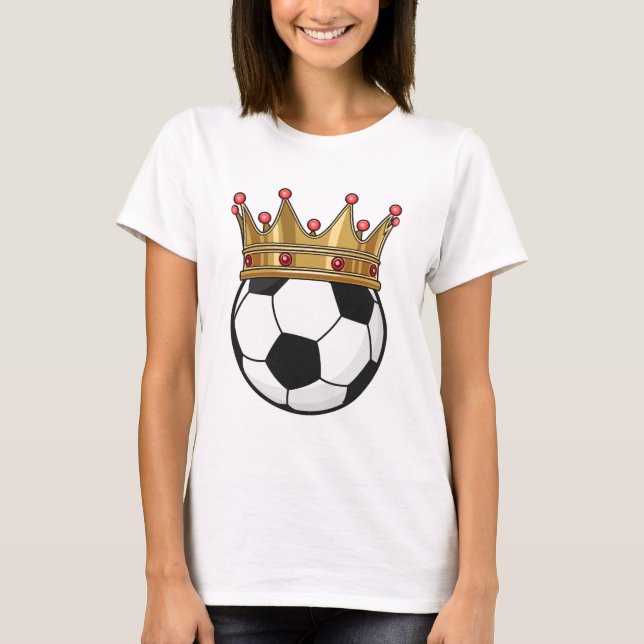 Fotboll Krona Kung T Shirt (Framsida)