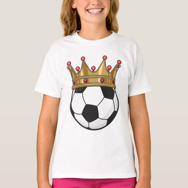 Fotboll Krona Kung T Shirt (Framsida)
