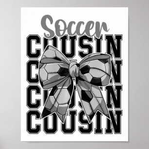 Fotboll Kusin Kokett Slöja Största Fan Sport Älska Poster