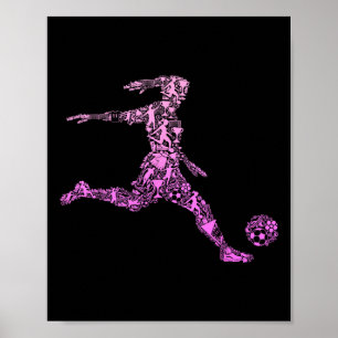 Fotboll Kvinnor Flick Ungdomsspelare Poster