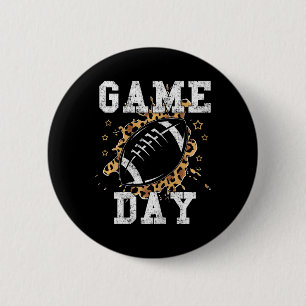 Fotboll Kvinnor Leopardtryck Fotboll Fan Fotboll Knapp