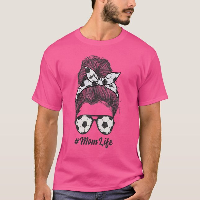 Fotboll kvinnor, tuggbuss, bun, Mamma T Shirt (Framsida)