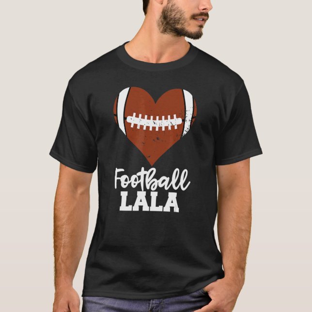 Fotboll La Football Heart Grandma La La La T Shirt (Framsida)