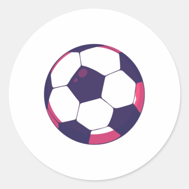 Fotboll Låda  Runt Klistermärke (Framsida)