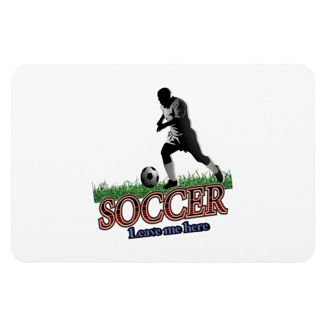 Fotboll Lämna mig här Magnet (Horisontell)