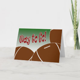 Fotboll - långt att gå! Gratulerart! Fantastisk! Kort