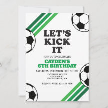 Fotboll Låt oss Kick it Grönt Birthday