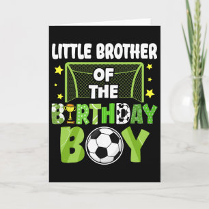 Fotboll Lillebror Födelsedags Pojke Party Familj M Kort
