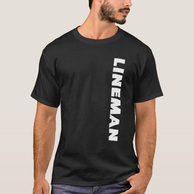 Fotboll Lineman Defensiv eller Offensiv Line T Shirt (Framsida)