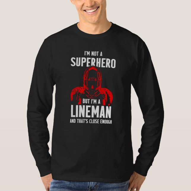 Fotboll Lineman Hero Offensiv Defensiv Player T Shirt (Framsida)