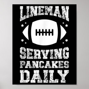 Fotboll Linjespelare Serverar pannkakor Offensiv L Poster