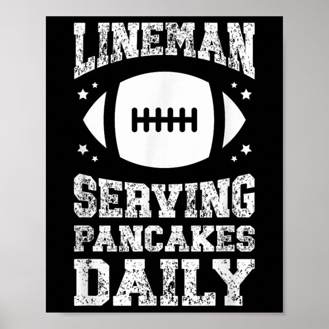 Fotboll Linjespelare Serverar pannkakor Offensiv L Poster (Framsidan)