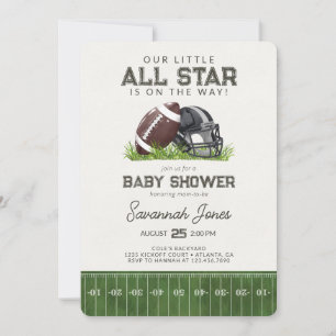 Fotboll Little All Star Baller Baby Shower Inbjudningar