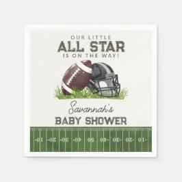 Fotboll Little All Star Touchdown Baby Shower Pappersservett
