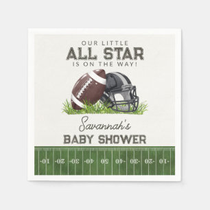 Fotboll Little All Star Touchdown Baby Shower Pappersservett