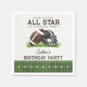 Fotboll Little All Star Touchdown Födelsedagsfest Pappersservett